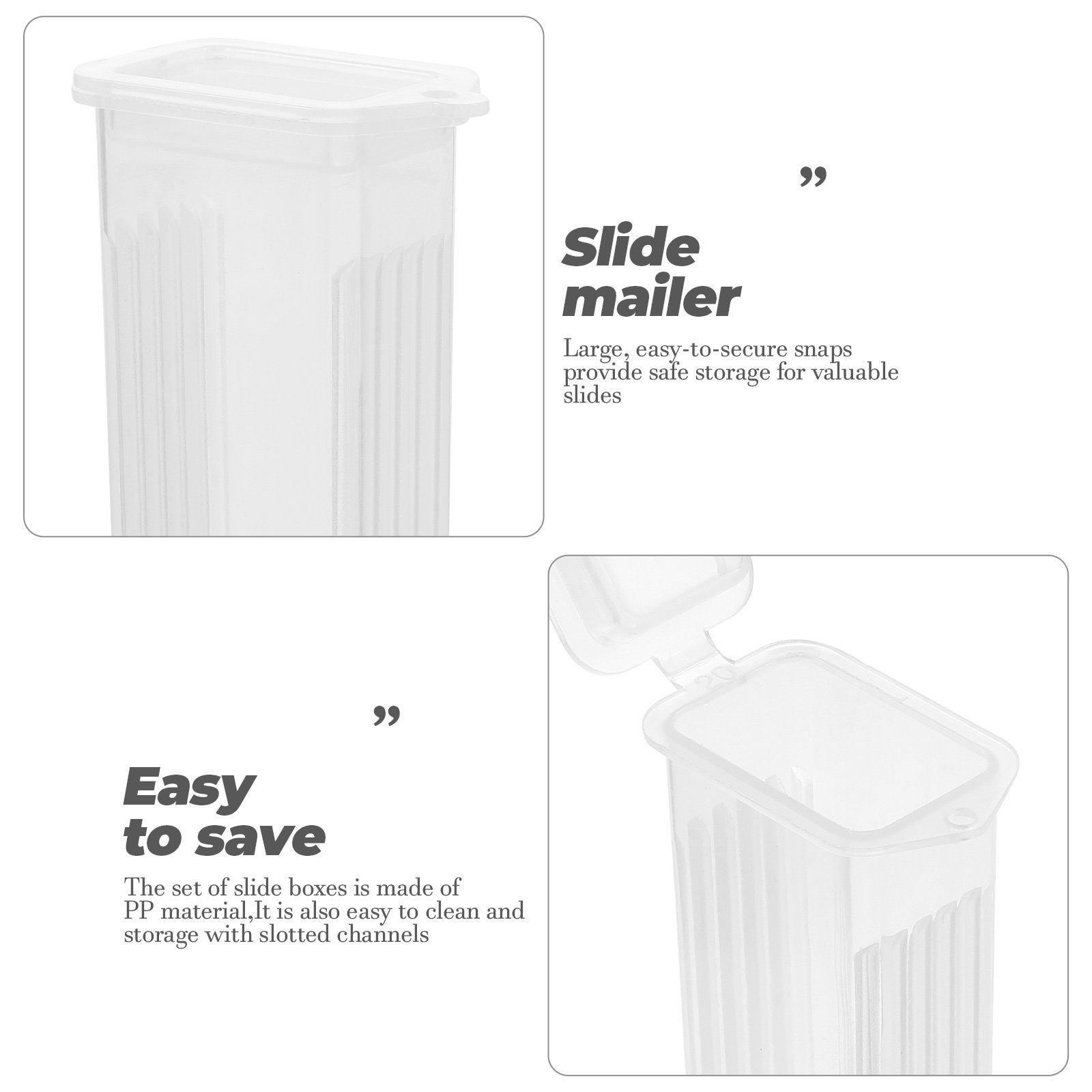 10Pcs Slide Boxes PP Material  - Pathology Slide Storage ulasan dan harga