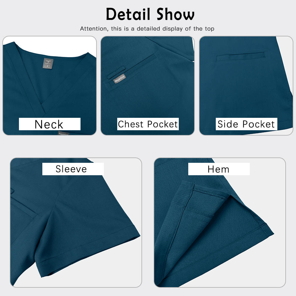 New Nurse Uniforms Women High  - Medical Lab Hospital ulasan dan harga