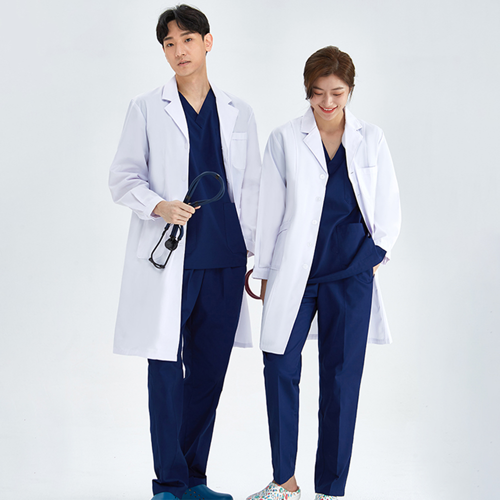 Unisex White Coat Lab Coat Hos - Medical Lab Hospital ulasan dan harga