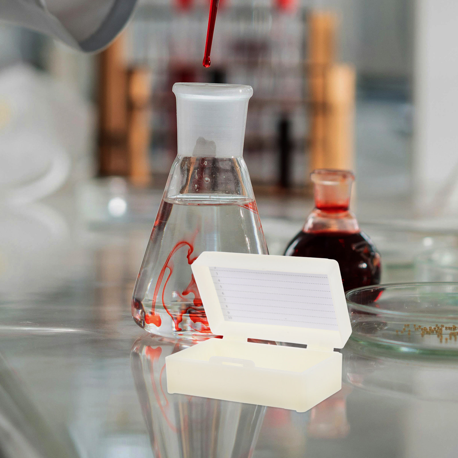 10-Place Microscope Slides Sto - Pathology Slide Storage ulasan dan harga